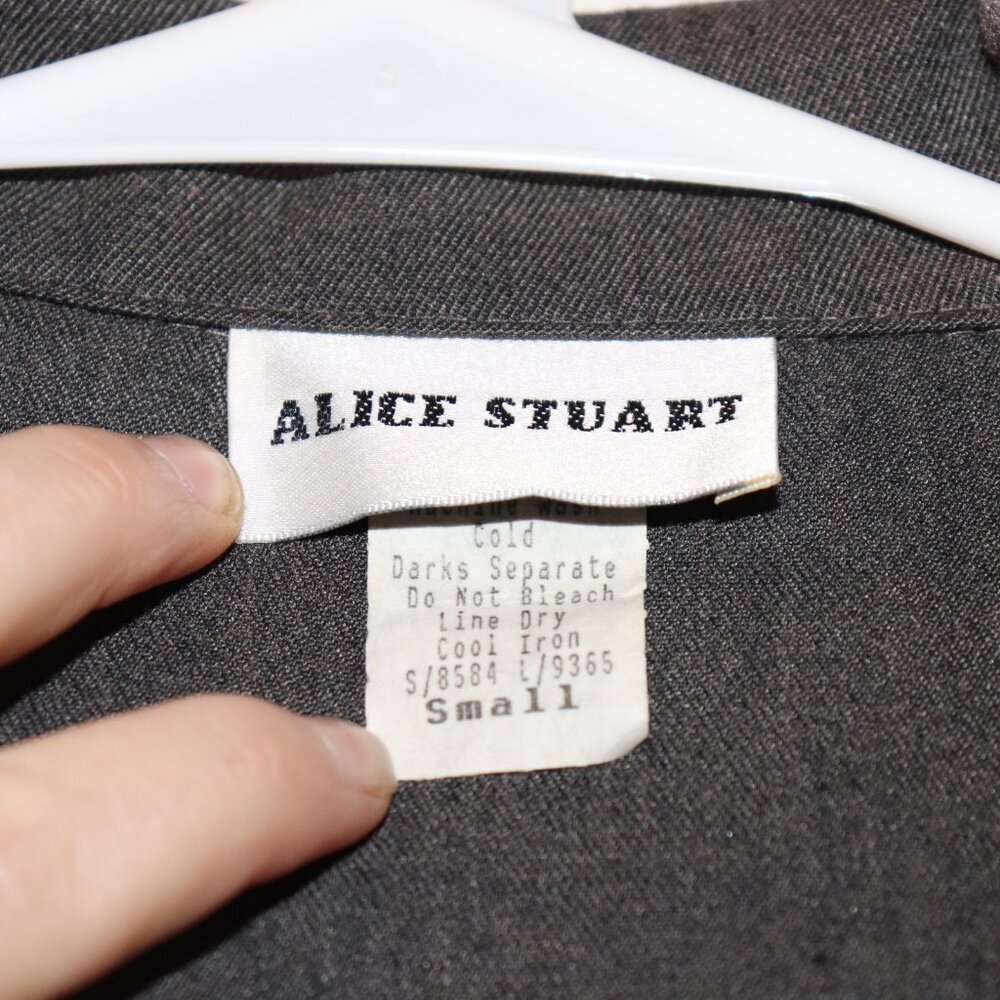 🖤 Alice Stuart Single‑Button Blazer · Size Small Classic & structured - Picture 3 of 5